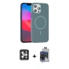 MARSİLYAN™- iPhone 15 Pro Max Kılıf Siluet Doku Özel Seri - Siyah Vanessa Magic Cam + PVD Metal Kamera Lens - GI