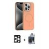 MARSİLYAN™- iPhone 15 Pro Max Kılıf Siluet Doku Özel Seri - Siyah Vanessa Magic Cam + PVD Metal Kamera Lens - LT
