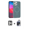 MARSİLYAN™- iPhone 15 Pro Max Kılıf Siluet Doku Özel Seri - Siyah Vanessa Magic Cam + PVD Metal Kamera Lens - GS