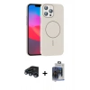 MARSİLYAN™- iPhone 15 Pro Max Kılıf Siluet Doku Özel Seri - Siyah Vanessa Magic Cam + Raze Metal Kamera Lens - LT