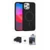 MARSİLYAN™- iPhone 15 Pro Max Kılıf Siluet Doku Özel Seri - Siyah Vanessa Magic Cam + Raze Metal Kamera Lens - LT