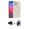 MARSİLYAN™- iPhone 15 Pro Max Kılıf Siluet Doku Özel Seri - Siyah Vanessa Magic Cam + Siyah Raze Metal Kamera Lens