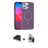 MARSİLYAN™- iPhone 15 Pro Max Kılıf Siluet Doku Özel Seri - Siyah Vanessa Magic Hayalet Cam + Raze Metal Kamera Lens - GS