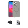MARSİLYAN™- iPhone 15 Pro Max Kılıf Siluet Doku Özel Seri - Siyah Vanessa Magic Hayalet Cam + Lacivert Raze Metal Kamera Lens
