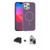 MARSİLYAN™- iPhone 15 Pro Max Kılıf Siluet Doku Özel Seri - Siyah Vanessa Magic Hayalet Cam + Titanyum Gri Raze Metal Kamera Lens