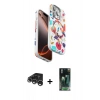 MARSİLYAN™- iPhone 15 Pro Max Kılıf Siluet Doku - Şeffaf 360 Full Body Arka Koruyucu + Raze Metal Kamera Lens - GS