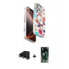 MARSİLYAN™- iPhone 15 Pro Max Kılıf Siluet Doku - Şeffaf 360 Full Body Arka Koruyucu + Raze Metal Kamera Lens - SH