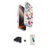 MARSİLYAN™- iPhone 15 Pro Max Kılıf Siluet Doku - Şeffaf Pasifik Cam Ekran Koruyucu + Raze Metal Kamera Lens - LT
