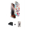 MARSİLYAN™- iPhone 15 Pro Max Kılıf Siluet Doku - Siyah Bilvis 3D Cam Ekran Koruyucu + Raze Metal Kamera Lens - LT