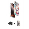 MARSİLYAN™- iPhone 15 Pro Max Kılıf Siluet Doku - Siyah Bilvis 3D Cam Ekran Koruyucu + Raze Metal Kamera Lens - TMGI