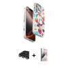 MARSİLYAN™- iPhone 15 Pro Max Kılıf Siluet Doku - Siyah Bilvis 3D Mat Cam Ekran Koruyucu + Raze Metal Kamera Lens - TMGI