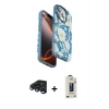 MARSİLYAN™- iPhone 15 Pro Max Kılıf Siluet Doku - Siyah Bilvis Hayalet Cam Ekran Koruyucu + Raze Metal Kamera Lens - LT