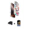 MARSİLYAN™- iPhone 15 Pro Max Kılıf Siluet Doku - Siyah Buffer Hayalet Cam Ekran Koruyucu + Raze Metal Kamera Lens - LT