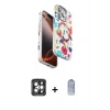 MARSİLYAN™- iPhone 15 Pro Max Kılıf Siluet Doku - Siyah Joko Magic 5D Cam + PVD Metal Kamera Lens - GI