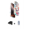 MARSİLYAN™- iPhone 15 Pro Max Kılıf Siluet Doku - Siyah Joko Magic 5D Cam + Raze Metal Kamera Lens - GS