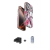 MARSİLYAN™- iPhone 15 Pro Max Kılıf Siluet Doku - Siyah Joko Magic 5D Cam + Raze Metal Kamera Lens - TMGI