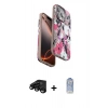 MARSİLYAN™- iPhone 15 Pro Max Kılıf Siluet Doku - Siyah Joko Magic 5D Cam + Siyah Raze Metal Kamera Lens