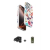 MARSİLYAN™- iPhone 15 Pro Max Kılıf Siluet Doku - Siyah Joko Magic 5D Hayalet Cam + Raze Metal Kamera Lens - GS
