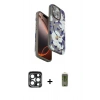 MARSİLYAN™- iPhone 15 Pro Max Kılıf Siluet Doku - Siyah Joko Magic 5D Hayalet Cam + PVD Metal Kamera Lens - LT