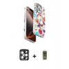 MARSİLYAN™- iPhone 15 Pro Max Kılıf Siluet Doku - Siyah Joko Magic 5D Hayalet Cam + PVD Metal Kamera Lens - LT