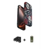 MARSİLYAN™- iPhone 15 Pro Max Kılıf Siluet Doku - Siyah Joko Magic 5D Hayalet Cam + Raze Metal Kamera Lens - TMGI