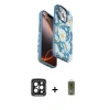 MARSİLYAN™- iPhone 15 Pro Max Kılıf Siluet Doku - Siyah Joko Magic 5D Hayalet Cam + PVD Metal Kamera Lens - SH