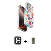 MARSİLYAN™- iPhone 15 Pro Max Kılıf Siluet Doku - Siyah Joko Magic 5D Hayalet Cam + PVD Metal Kamera Lens - SH