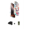MARSİLYAN™- iPhone 15 Pro Max Kılıf Siluet Doku - Siyah Joko Magic 5D Hayalet Cam + Raze Metal Kamera Lens - SH