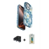 MARSİLYAN™- iPhone 15 Pro Max Kılıf Siluet Doku - Siyah Polymer Nano Ekran Koruyucu + Raze Metal Kamera Lens - LT