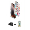 MARSİLYAN™- iPhone 15 Pro Max Kılıf Siluet Doku - Siyah Polymer Nano Ekran Koruyucu + Raze Metal Kamera Lens - TMGI