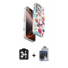 MARSİLYAN™- iPhone 15 Pro Max Kılıf Siluet Doku - Siyah Vanessa Magic Cam + PVD Metal Kamera Lens - TU