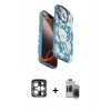 MARSİLYAN™- iPhone 15 Pro Max Kılıf Siluet Doku - Siyah Vanessa Magic Hayalet Cam + PVD Metal Kamera Lens - GS