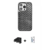 MARSİLYAN™- iPhone 15 Pro Max Kılıf Siluet Form Serisi - Siyah Bilvis 0.18mm Plus Cam Ekran Koruyucu + Raze Metal Kamera Lens - TMGI