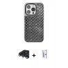 MARSİLYAN™- iPhone 15 Pro Max Kılıf Siluet Form Serisi - Siyah Bilvis 0.18mm Plus Cam Ekran Koruyucu + Raze Metal Kamera Lens - LT