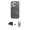 MARSİLYAN™- iPhone 15 Pro Max Kılıf Siluet Form Serisi - Siyah Bilvis 3D Cam Ekran Koruyucu + Raze Metal Kamera Lens - GS