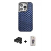 MARSİLYAN™- iPhone 15 Pro Max Kılıf Siluet Form Serisi - Siyah Bilvis 3D Cam Ekran Koruyucu + Raze Metal Kamera Lens - GS