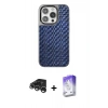 MARSİLYAN™- iPhone 15 Pro Max Kılıf Siluet Form Serisi - Siyah Bilvis 5in1 3D Magic Cam Ekran Koruyucu + Gümüş Raze Metal Kamera Lens