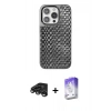 MARSİLYAN™- iPhone 15 Pro Max Kılıf Siluet Form Serisi - Siyah Bilvis 5in1 3D Magic Cam Ekran Koruyucu + Raze Metal Kamera Lens - TMGI