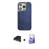MARSİLYAN™- iPhone 15 Pro Max Kılıf Siluet Form Serisi - Siyah Bilvis 5in1 5D Magic Hayalet Cam Ekran Koruyucu + Raze Metal Kamera Lens - GS