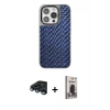 MARSİLYAN™- iPhone 15 Pro Max Kılıf Siluet Form Serisi - Siyah Bilvis Hayalet Cam Ekran Koruyucu + Raze Metal Kamera Lens - LT