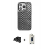 MARSİLYAN™- iPhone 15 Pro Max Kılıf Siluet Form Serisi - Siyah Bilvis Hayalet Cam Ekran Koruyucu + Raze Metal Kamera Lens - TMGI