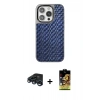 MARSİLYAN™- iPhone 15 Pro Max Kılıf Siluet Form Serisi - Siyah Buffer Cam Ekran Koruyucu + Raze Metal Kamera Lens - LT