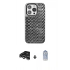 MARSİLYAN™- iPhone 15 Pro Max Kılıf Siluet Form Serisi - Siyah Joko Magic 5D Cam + Gümüş Raze Metal Kamera Lens