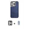 MARSİLYAN™- iPhone 15 Pro Max Kılıf Siluet Form Serisi - Siyah Joko Magic 5D Cam + PVD Metal Kamera Lens - GS