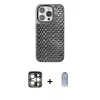 MARSİLYAN™- iPhone 15 Pro Max Kılıf Siluet Form Serisi - Siyah Joko Magic 5D Cam + PVD Metal Kamera Lens - GS