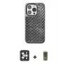 MARSİLYAN™- iPhone 15 Pro Max Kılıf Siluet Form Serisi - Siyah Joko Magic 5D Hayalet Cam + PVD Metal Kamera Lens - GI