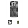MARSİLYAN™- iPhone 15 Pro Max Kılıf Siluet Form Serisi - Siyah Joko Magic 5D Hayalet Cam + PVD Metal Kamera Lens - GS