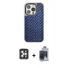 MARSİLYAN™- iPhone 15 Pro Max Kılıf Siluet Form Serisi - Siyah Vanessa Magic Cam + PVD Metal Kamera Lens - GI