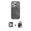 MARSİLYAN™- iPhone 15 Pro Max Kılıf Siluet Form Serisi - Siyah Vanessa Magic Cam + PVD Metal Kamera Lens - GS