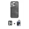 MARSİLYAN™- iPhone 15 Pro Max Kılıf Siluet Form Serisi - Siyah Vanessa Magic Cam + PVD Metal Kamera Lens - LT